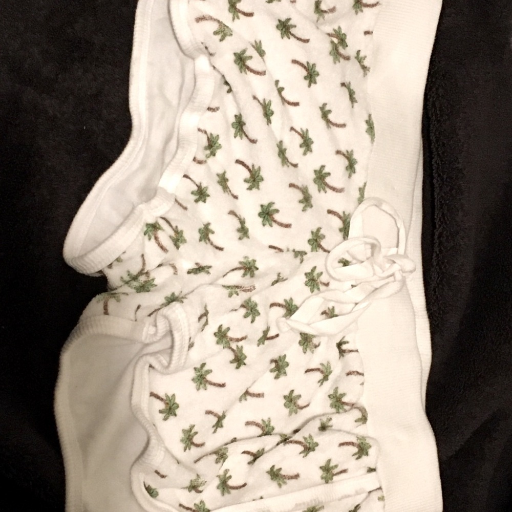 Sugar tart White Shorts with Palm Tree Print